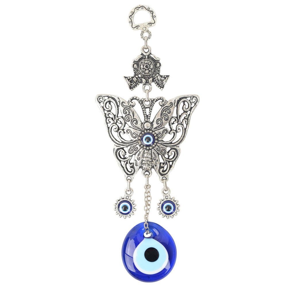 Wall Hanging Evil Eye With Butterfly