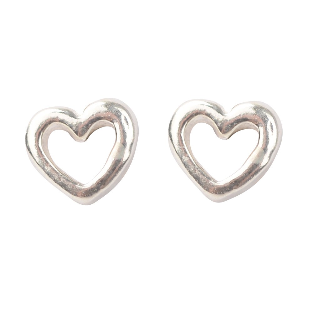 STERLING SILVER STUD HEART