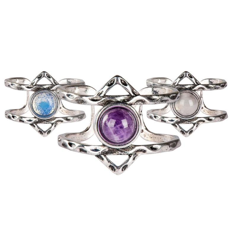 TRIPLE MOON TRIANGLE RINGS