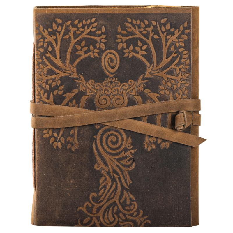 BROWN SUEDE GODDESS TREE JOURNAL