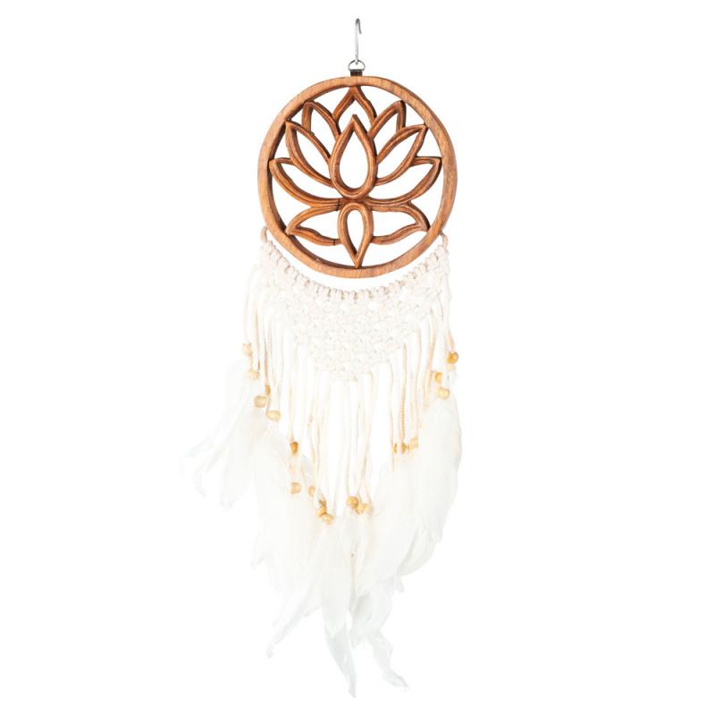 WOODEN LOTUS DREAMCATCHER WALL DECOR