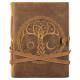 DARK BROWN SUEDE TREE WITH SUN AND MOON JOURNAL