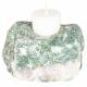 ROUGH GREEN QUARTZ CANDLE HOLDER