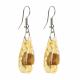 TEARDROP DRIED DAISY RESIN FLOWER EARRINGS