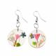 ROUND DRIED FLOWERS RESIN EARRINGS 2