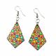 WOODEN MOSAIC SHAPES EARRING 1