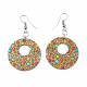 WOODEN MOSAIC SHAPES EARRING 2