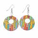 WOODEN MOSAIC SHAPES EARRING 3