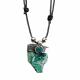 GEMSTONE NECKLACE WITH TURQUOISE AND ADJUSTABLE BLACK CORD 1