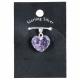 SMALL AMETHYST DRUZY HEART PENDANT WITH STERLING SILVER 1