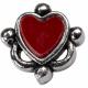 SILVER COLOR ANTIQUE HEART SHAPE STUD EARRINGS